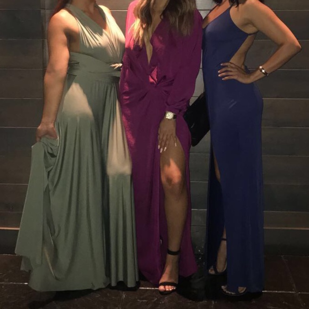 Missguided Satin maxi dress